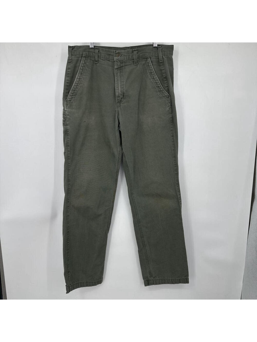 Men's Carhartt Relaxed Fit Distressed Green Jeans 34x34